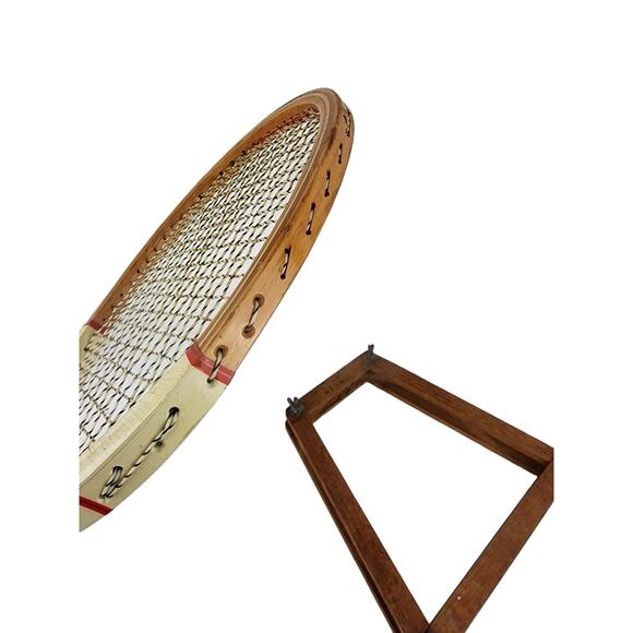 Ancienne raquette de tennis en bois Spalding Award Power-Ply